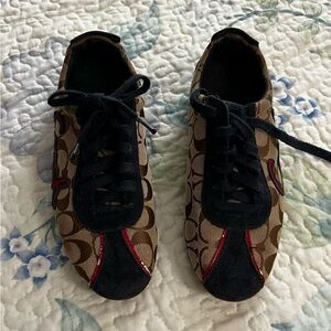 Coach Devin Brown and Black Patterned Sneakers A1715